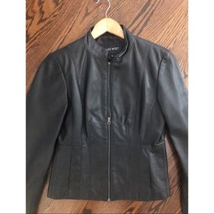 Nine West Motorcycle Jacket Soft Leather